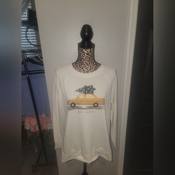 Style & Co. Christmas Cream Sweatshirt - Picture 1 of 3